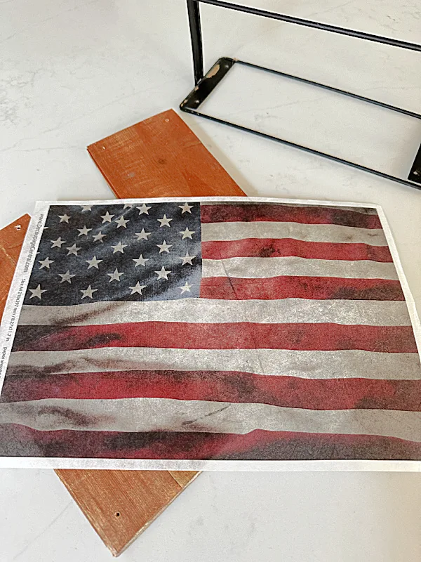 American flag rice paper image