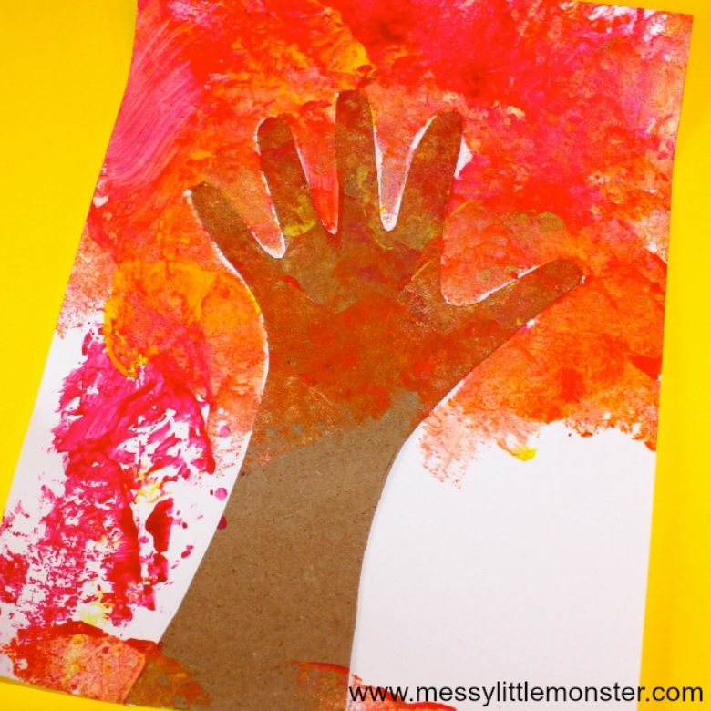 Handprint Autumn Tree Craft for Kids