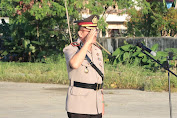 Upacara Tabur Bunga Menyabut HUT Bhayangkara Ke - 78, Wakapolres Sampaikan Amanat Kopolri