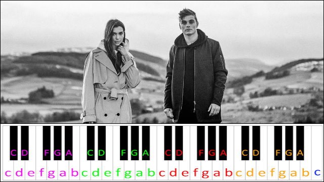 Scared To Be Lonely by Garrix & Dua Lipa Piano / Keyboard Easy Letter Notes for Beginners