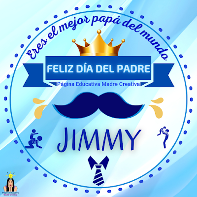 Solapín Nombre Jimmy para redes sociales por Día del Padre