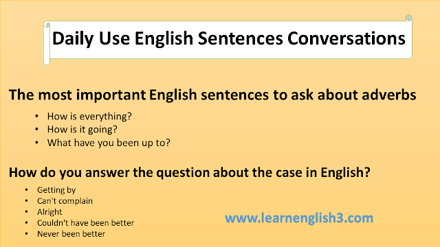 Daily Use English Sentences Conversations