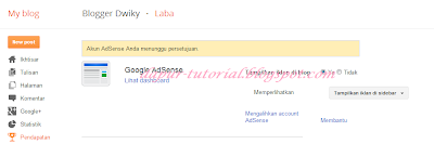 Tautan Google adsense di blogger