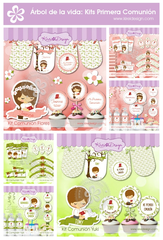 kit comunion arbol de la vida kireidesign