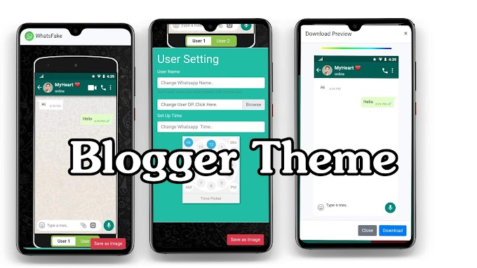 WhatsApp Fake Chats Maker Blogger Theme