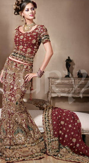 gold wedding lenghas