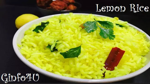 Lemon Rice Recipe- how to make Lemon Rice Recipe at home by Ginfo4u