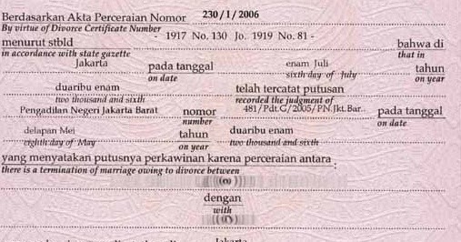 Contoh Akta Cerai - cara mengurus  Koleksi Dokumentasi