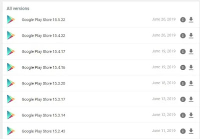 Cara Instal Google Play - Pilih Versi Google Play Store