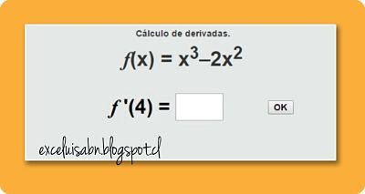 Calculo de derivadas.