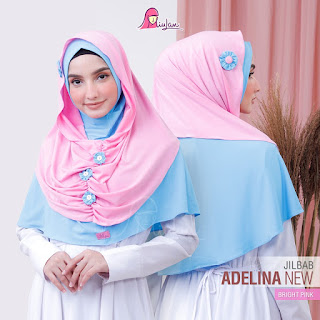 Jilbab Pasmina Instan Adelina New Bright Pink