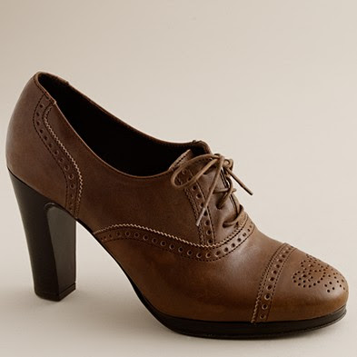 Langford leather high-heel oxfords