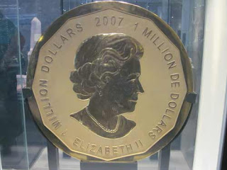 Queen Elizabeth II Million Dollar Coin At The ROM in Toronto Ontario