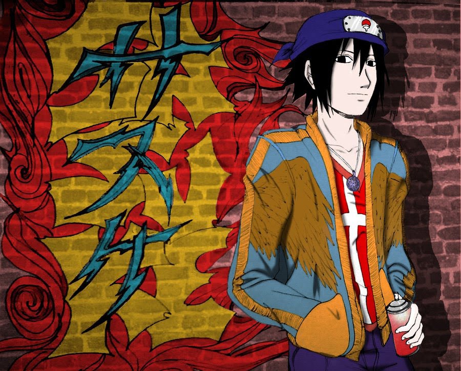 Grafiti New Most Graffiti Sasuke  Naruto Cartoon 
