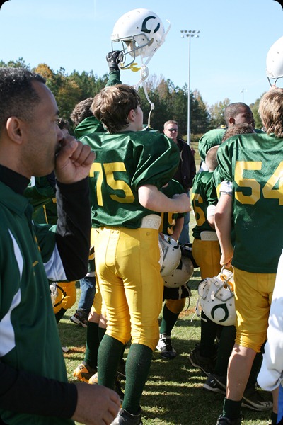 football game after win celebrate