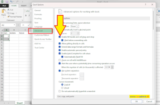 enable cell drag excel