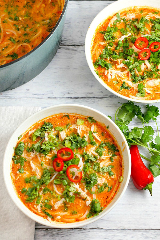 #Recipe : Spicy Thai Chicken Noodle Soup - My Favorite Things