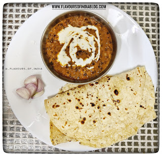 Dal Makhani served with roti