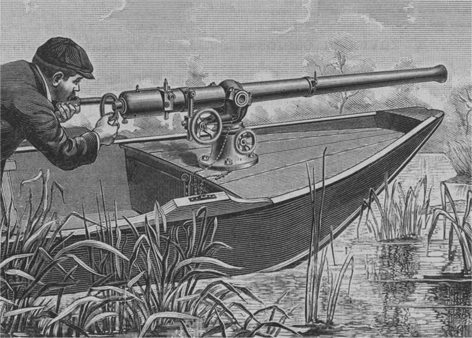 A Punt Gun, used for duck hunting but were banned because 