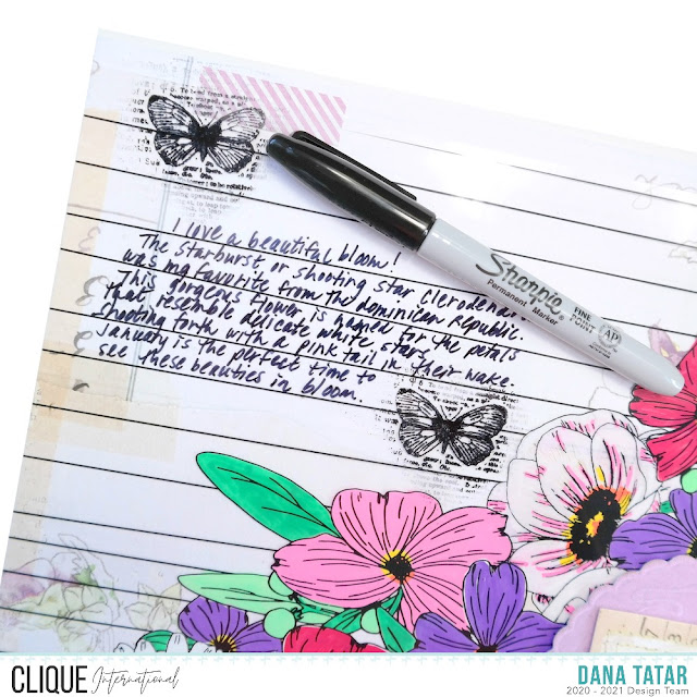 How to Write on Acetate Tropical Flower Scrapbook Layout Tutorial