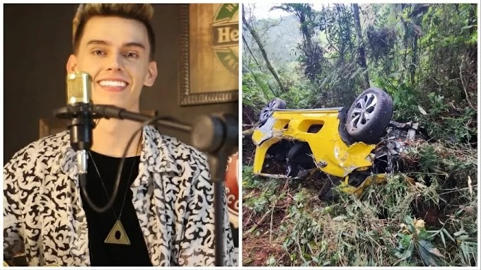 LUTO: Cantor sertanejo morre após carro cair em ribanceira