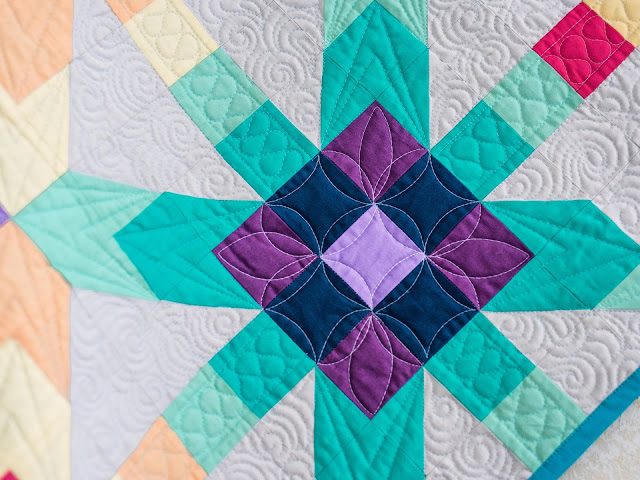 Iridescence quilt on the Midnight Quilt Show with Angela Walters for Craftsy/Bluprint