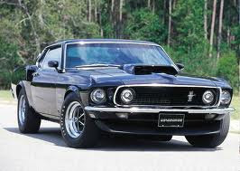 black car Ford Mustang Boss 429 1969