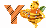 Abecedario de Winnie the Pooh Disfrazado de Abejita. Winnie the Pooh Abc.