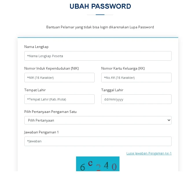 Solusi Tidak Bisa Login Pada Akun CPNS 2021 Akibat Lupa Password