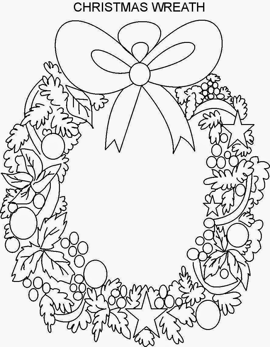 Download Coloring Pages: Wreaths Coloring Pages Free and Printable