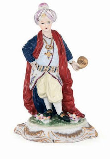 porcelain figure of ottoman youth made in dresden germany