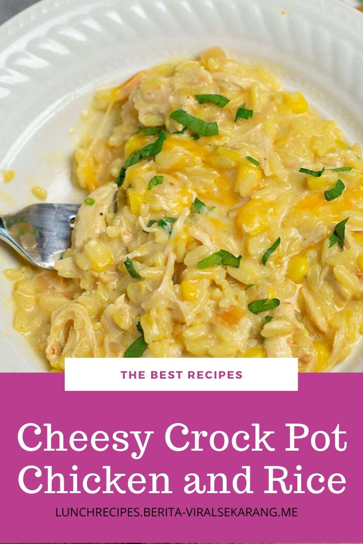 Cheesy Crock Pot Chicken and Rice | chicken marinade, chicken spaghetti, lemon chicken, teriyaki chicken, chicken potpie, chicken fajitas, ranch chicken, chicken alfredo, fried chicken, chicken tenders, chicken salad, chicken tacos, shredded chicken, slow cooker chicken, bbq chicken, grilled chicken, chicken wings, chicken soup, #chicken alaking #chicken acomfort foods #chickenarice #chickenameals #chickenalowcarb #chickenaglutenfree #chickenarecipe #chickenadishes #chickenahealthy #chickenaeasydinners #chickenaovens #chickenacooking #chickenafamilies 