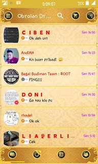 BBM Mod Droid Chat V.9.5.17 Luxury Gold Apk