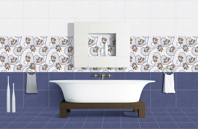 Blue Bathroom Floor Tiles 