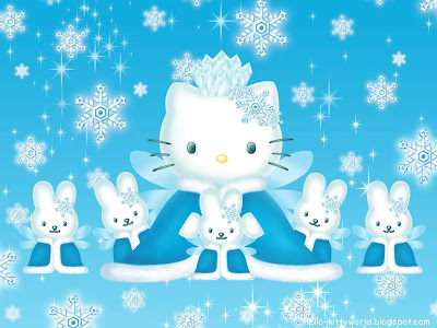 Hello Kitty-Blue-Hello Kitty-Blue Wallpeper-Kitty-Blue