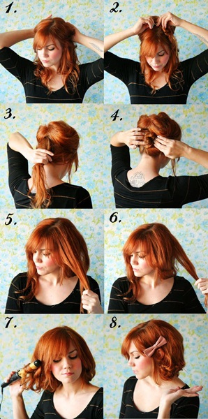 tutorial rambut pendek pesta