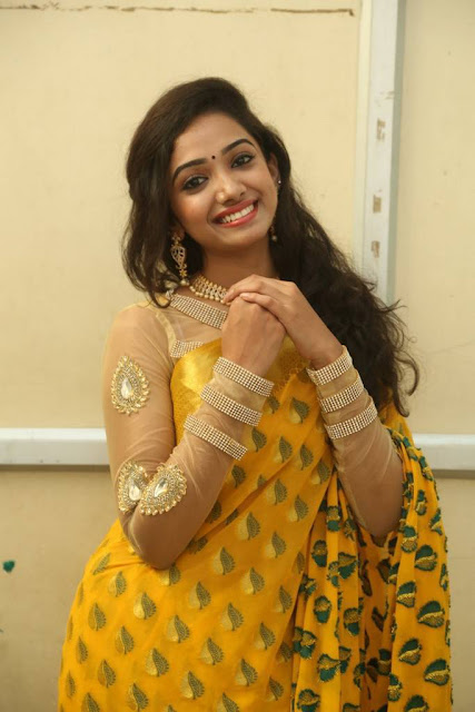 Telugu actress Meghana hot images in saree