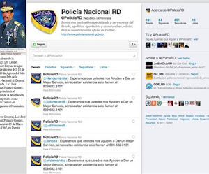 Policía Dominicana recibirá denuncias por Twitter y Facebook