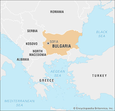 Location of Bulgaria in the map