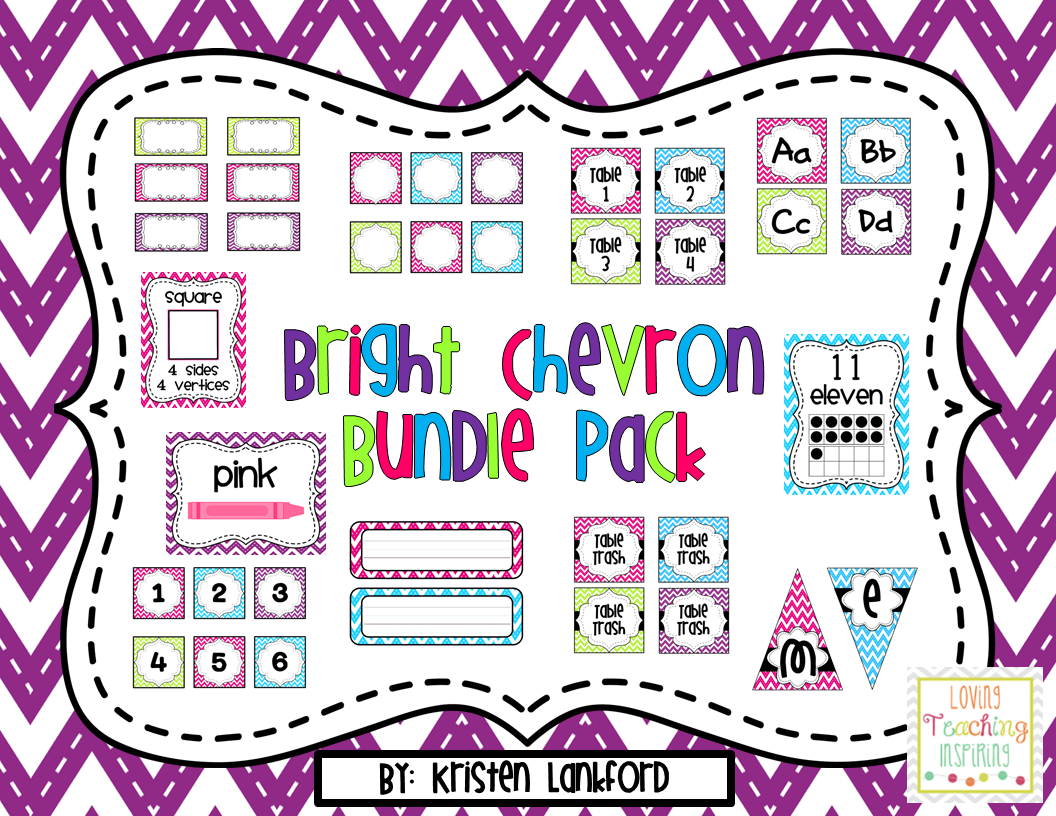 http://www.teacherspayteachers.com/Product/Bright-Chevron-Classroom-Decoration-Bundle-1338451