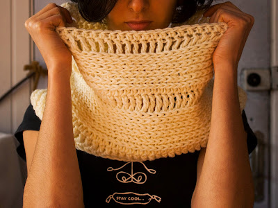 crochet knit look cowl