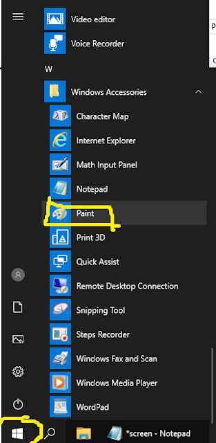 Windows Accesories Paint