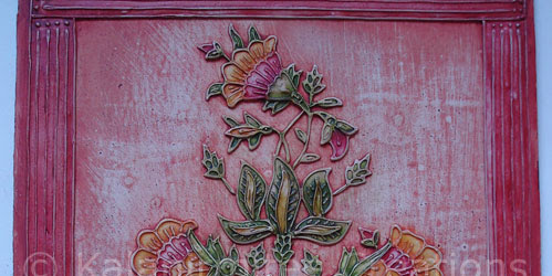 Relief Work Mural: flowers