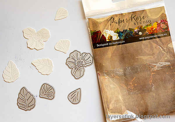 Layers of ink - Dimensional Pansy Flower Tutorial by Anna-Karin Evaldsson. Die cut Paper Rose Etched Pansy 1.