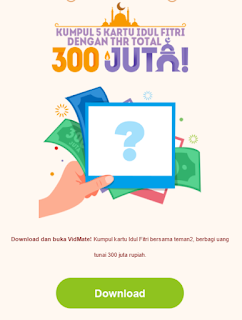 Dapat Uang THR Senilai 1 JUTA Gratis Hanya Dengan Download Aplikasi Vidmatefun