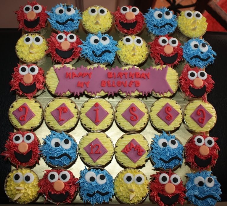 sesame street cupcakes. Sesame Street Cupcakes -