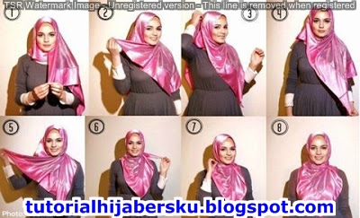 10 Tutorial Hijab Segi Empat Simpel Dan Cepat