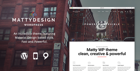 Free Download Matty Material Design Powerful WordPress Theme