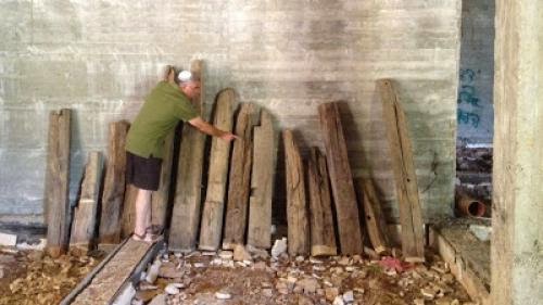 Discarded Wooden Beams Possibly From Biblical Temples