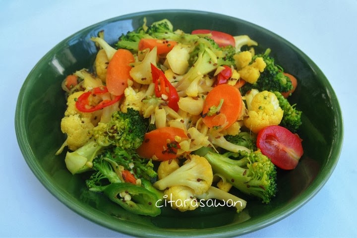 Bunga Kobis dan Broccoli Goreng Ala Mamak ~ Resepi Terbaik